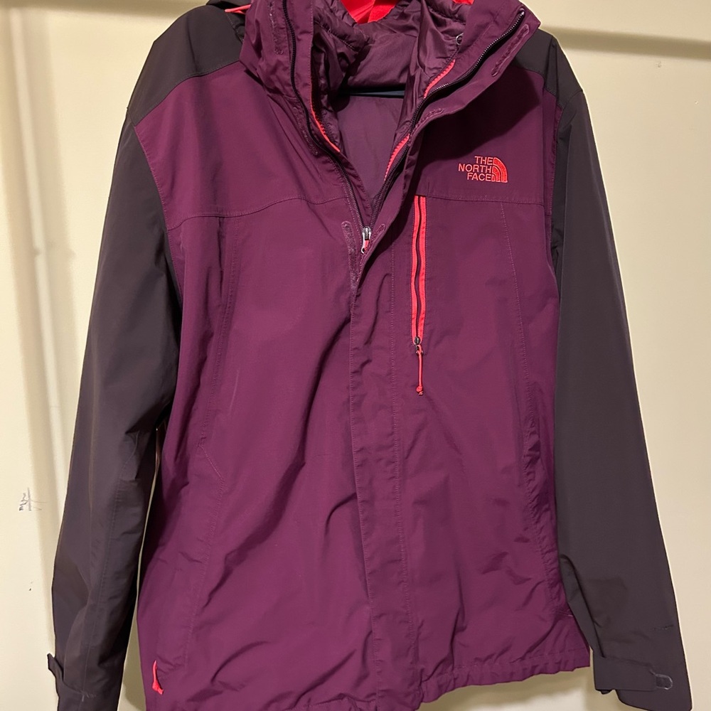 The North Face Tri-ClimateTwo Piece Ski Jacket - Maroon, Brown and Orange